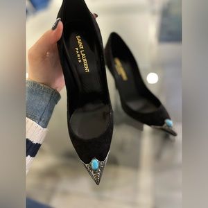 Saint Laurent black 4” heels